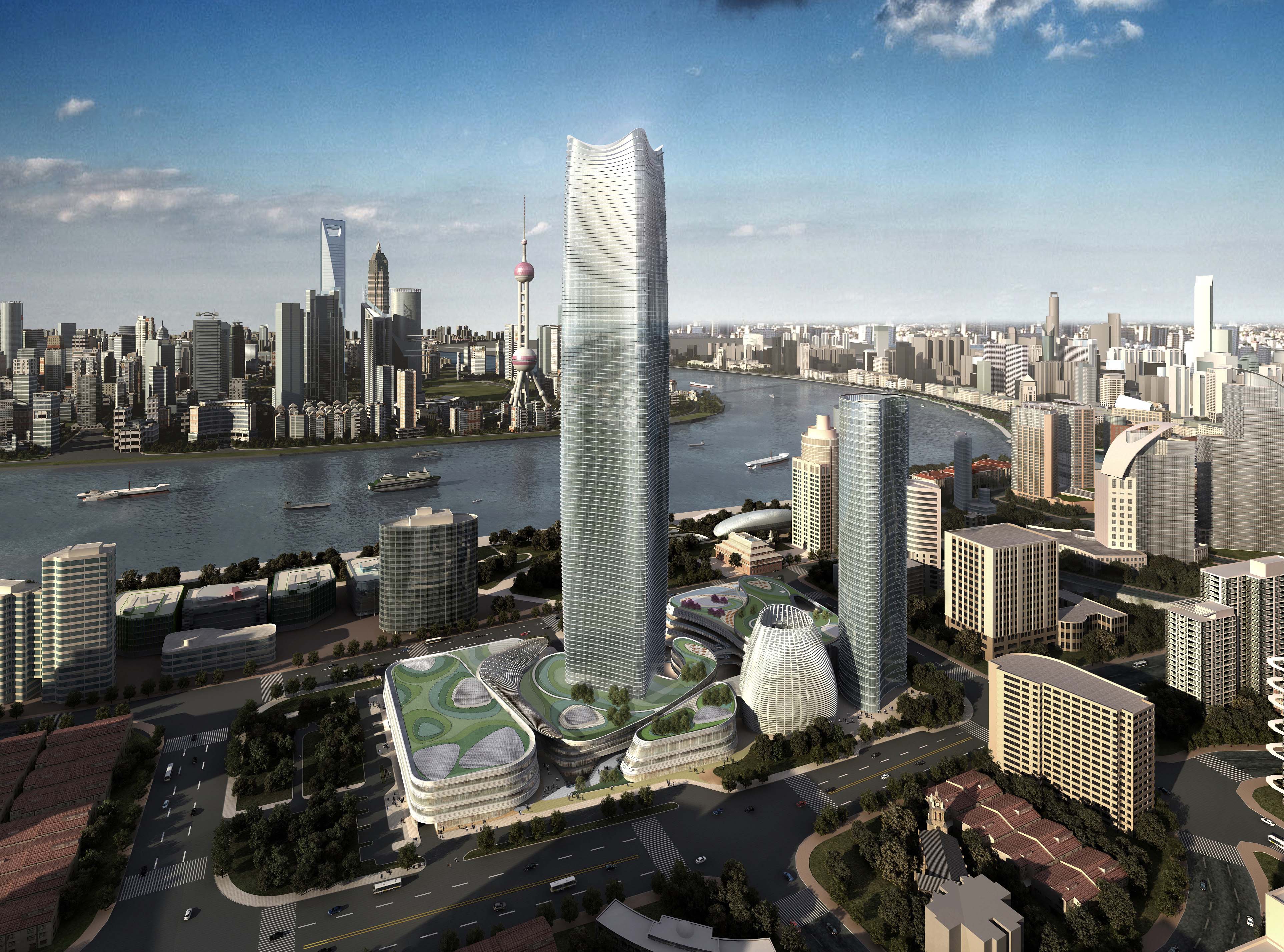 上海市北外滩白玉兰塔楼项目获得"白玉兰奖"